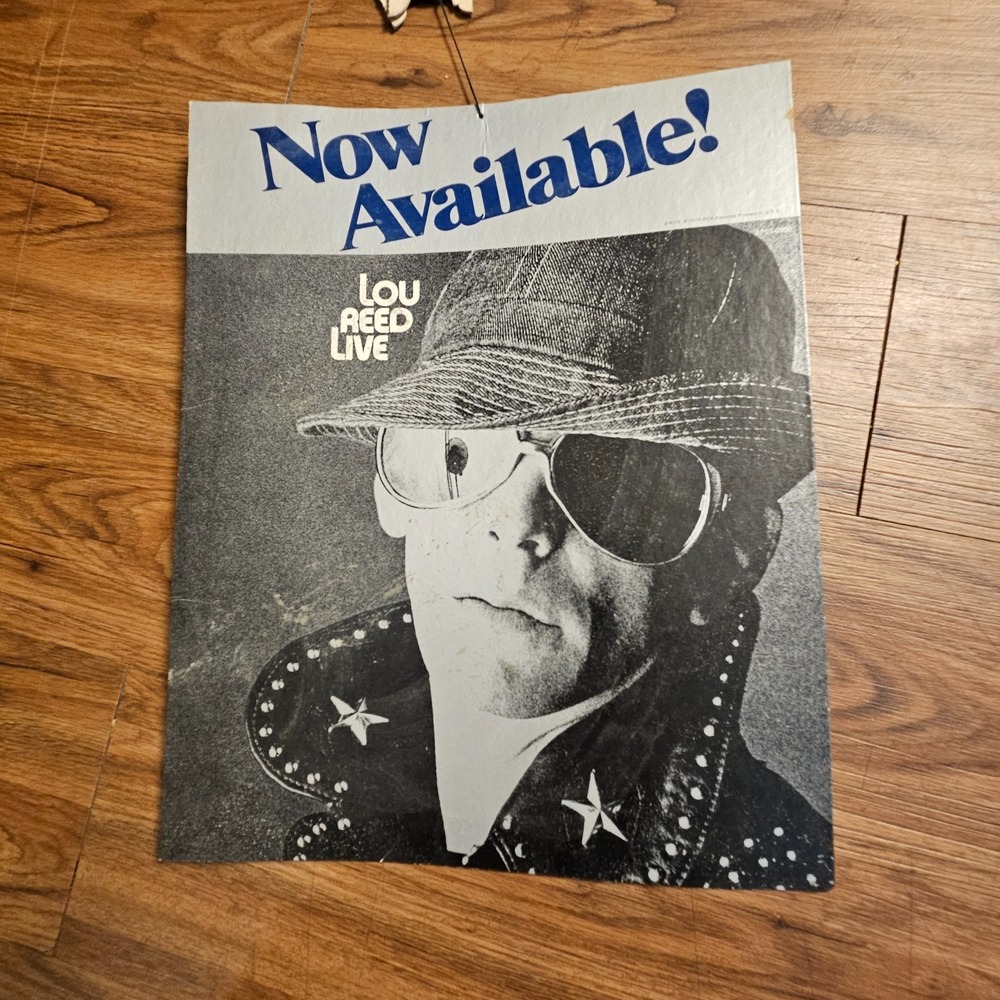 Lou Reed Live 12x16 Vintage 1975 Hanging Mobile Promo‎ Display RCA Records Rock - Picture 2 of 8